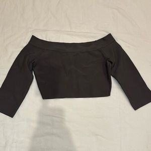 BcbgMaxazria Crop Top Size Small, Color Slate/Grey